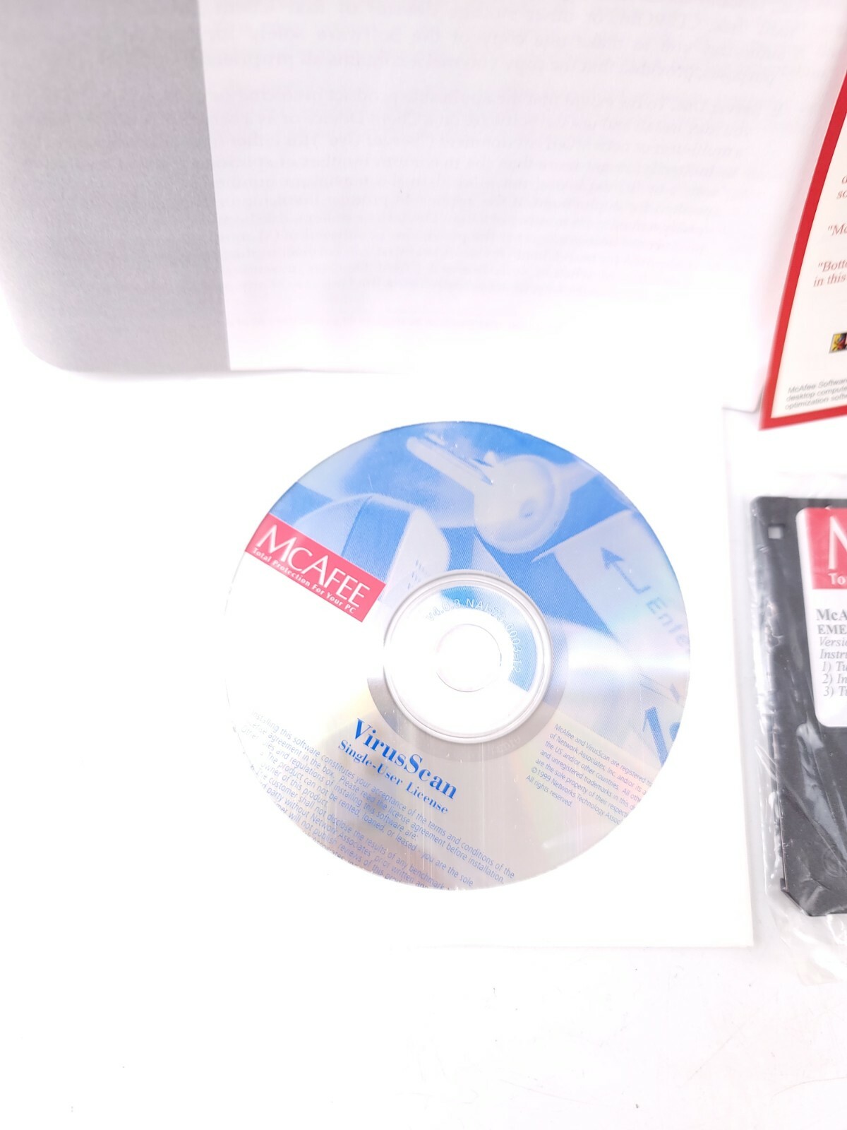 Vintage Mcafee VSF-CD01-NA-400 Virus Scan 855A0097