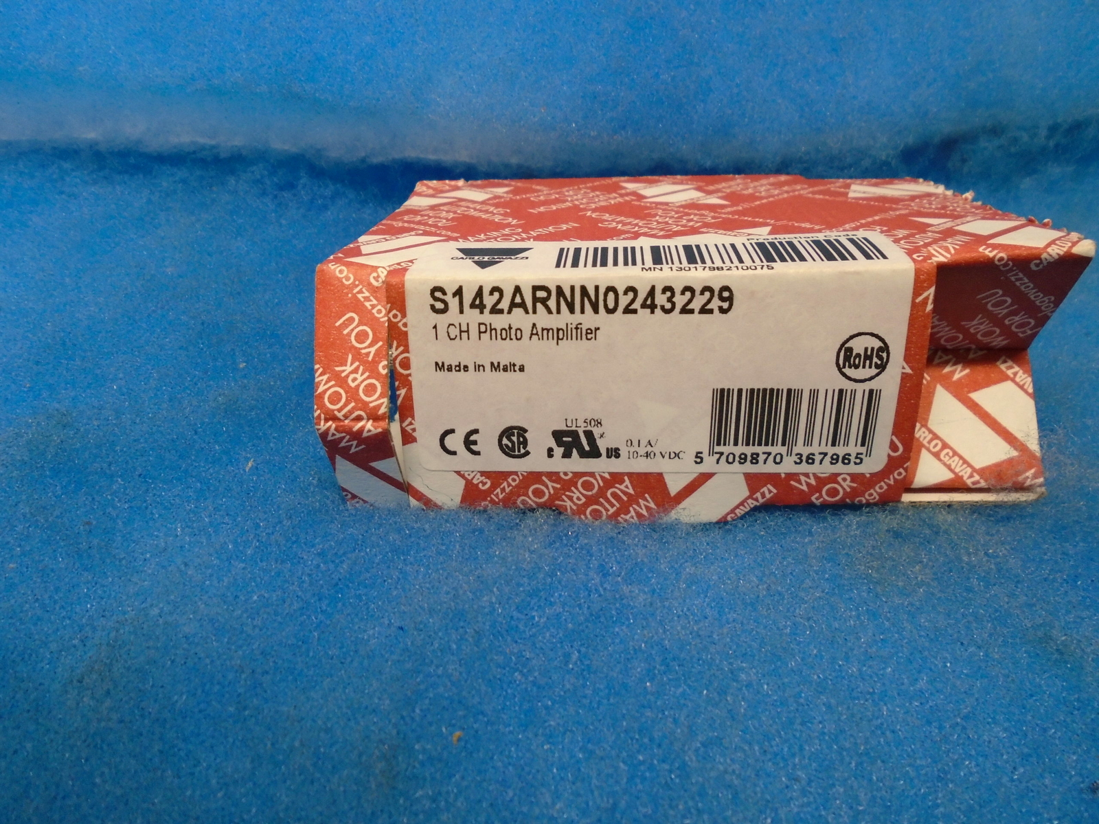 CARLO GAVAZZI S142ARNN024 PHOTOELECTRIC AMPLIFIER 24VAC 50/60HZ 1YR WARRANTY