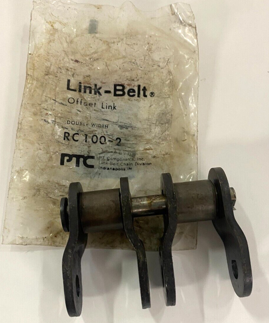 LINK-BELT OFFSET LINK DOUBLE WIDTH RC100-2 1 1/4 INCH PITCH 3/4 INCH ROLLER DIA