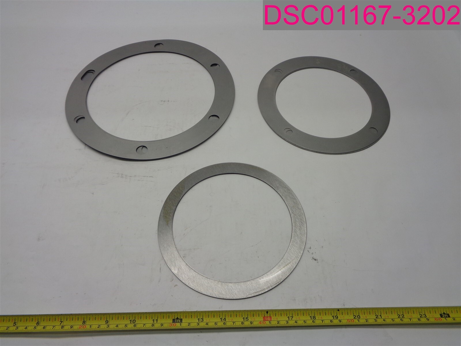 15 Piece Set; E05698 780065. Rings. 7-13/16″OD x 6-3/8″ID. 8-7/8″OD x 6-9/16″ID.