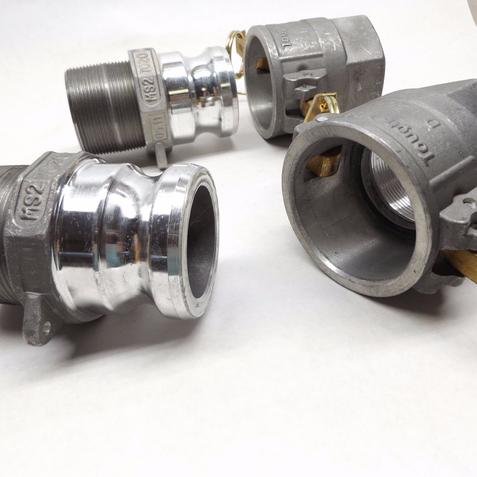 Lot of 2 Ever-Tite D-200 & 2A Tough-Tite 2″ Cam & Groove Couple W 2″X 2″ Nipple