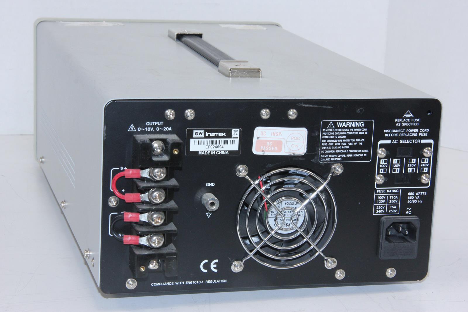GW INSTEK GPR-1820HD 0-18V 0-20A DC Power Supply