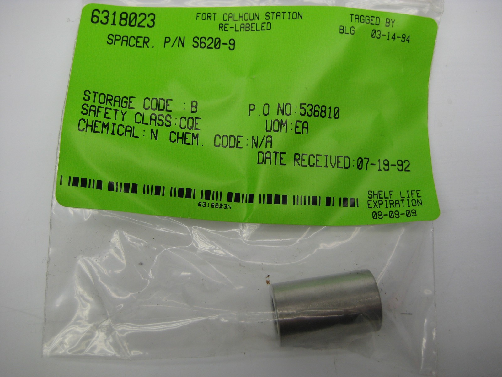 INDUSTRIAL SPARE S620-9 SPACER NSNP