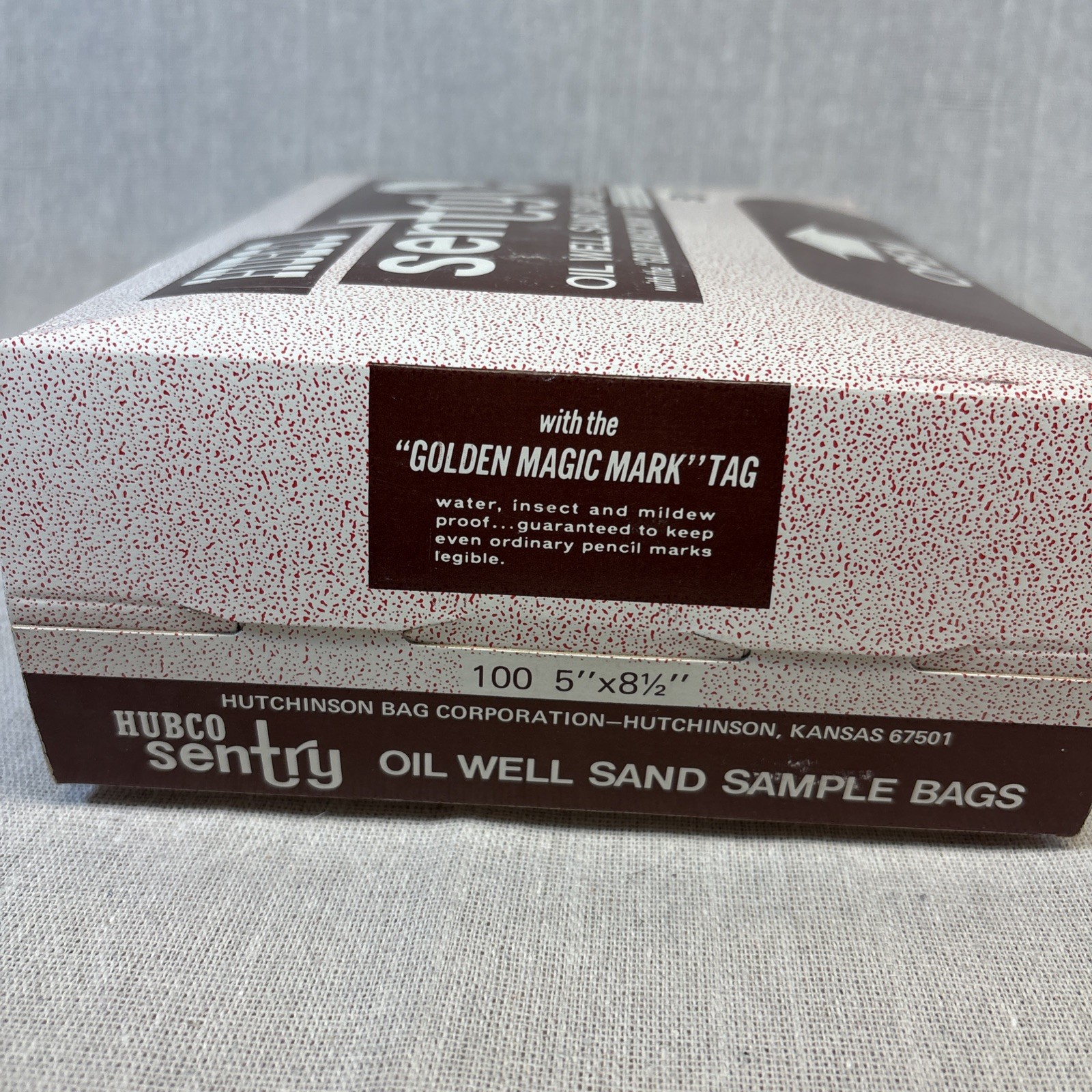 Hubco Sentry Oil Well Sand Sample Bags 5”x8 1/2” With Golden Magic Mark Tag 50ea