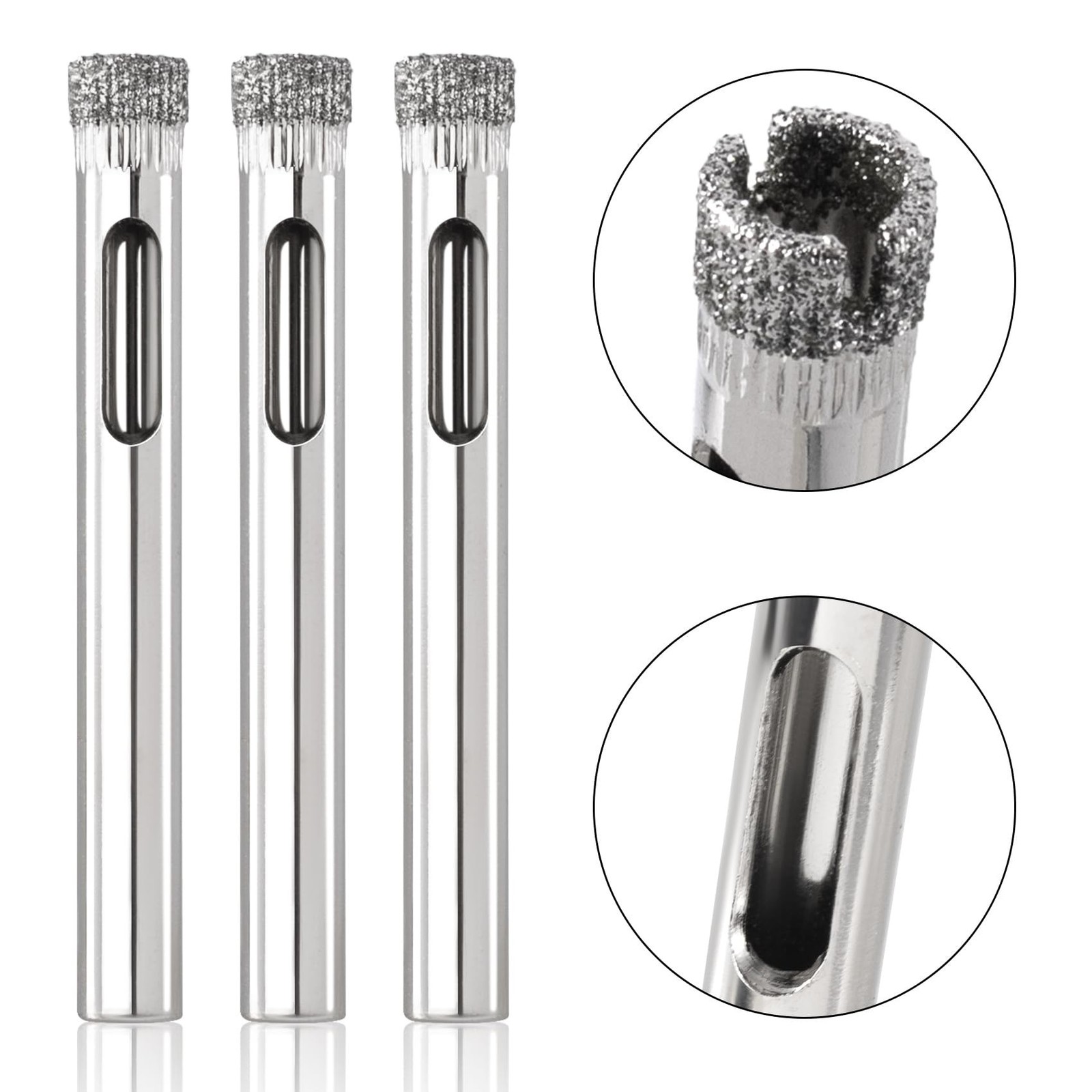 OIIKI 20 Pack Diamond Drill Bit Set, 6mm (1/4inch) Small Diamond Hole Saw Kit…