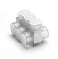 BURNDY BIBD42 2 Port Al/Cu Multiple Tap Connector 14-4 AWG Clear Insulated