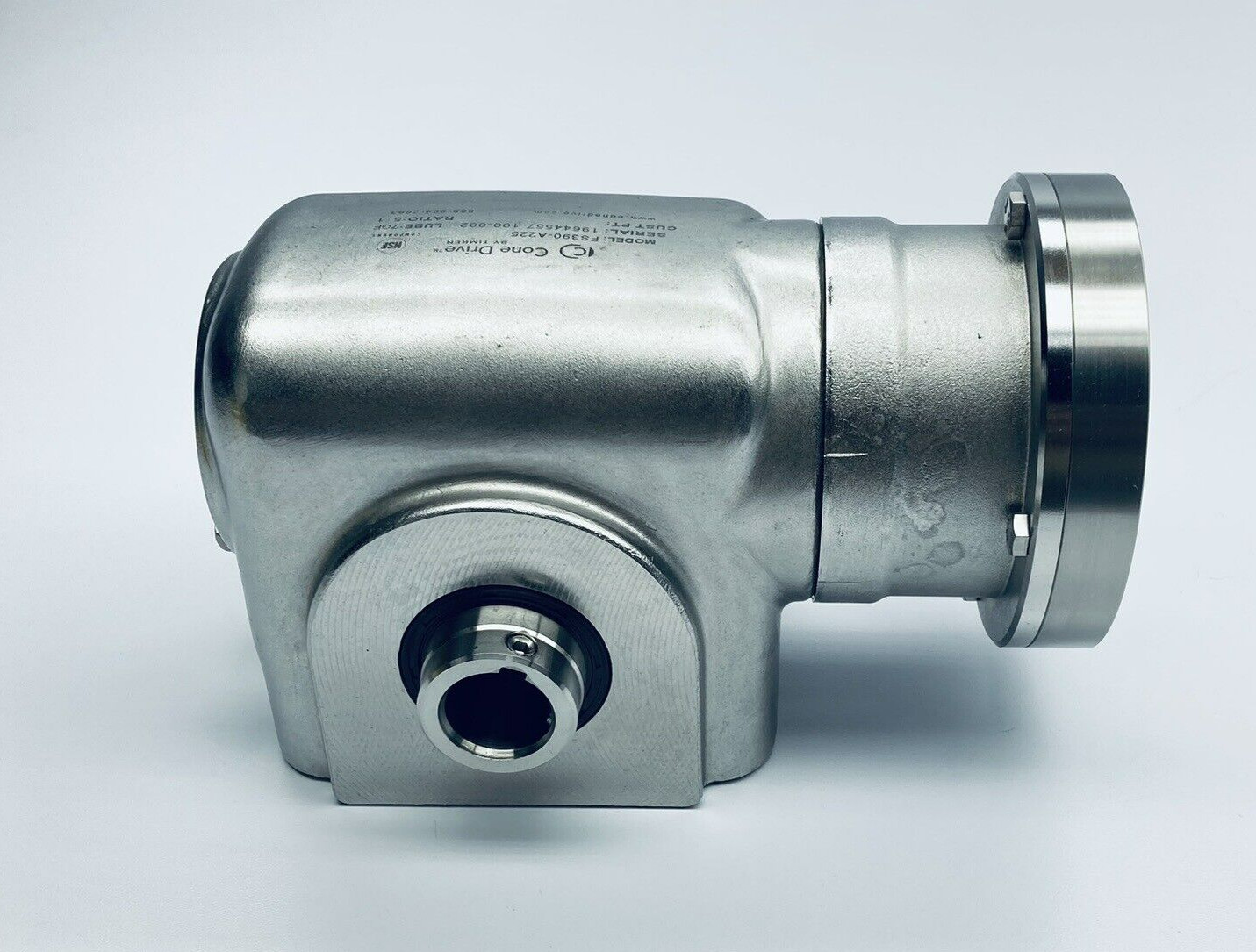 CONE DRIVE FS390-A225 STAINLESS STEEL RIGHT ANGLE GEARBOX RATIO 5:1