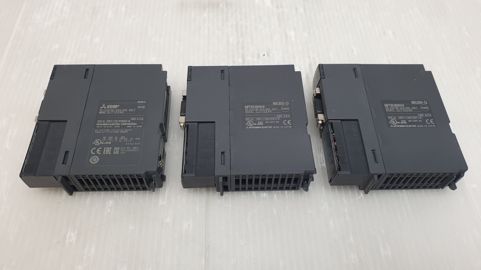 Lot of 3 Mitsubishi MELSEC-Q RS-232/RS-422/485 Unit Model QJ71C24N