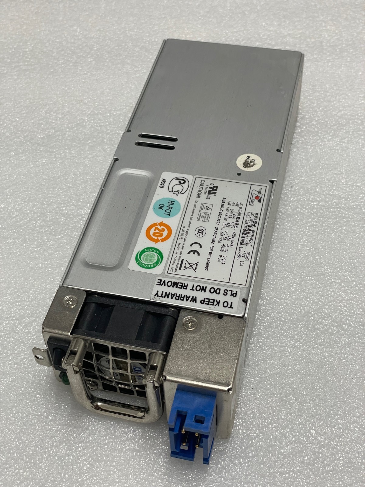 Emacs ZIPPY DMIN-6221F server hot-swappable DC power supply 48V