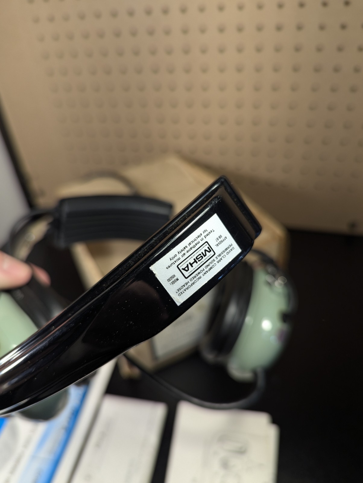 David Clark H5030 P/N12511G-01 Overhead Dual Ear Voice Headset