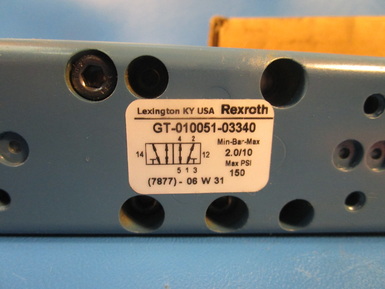 Bosch Rexroth GT-010050-03340, Ceram Single Air Pilot Valve, Metal & Air Spring