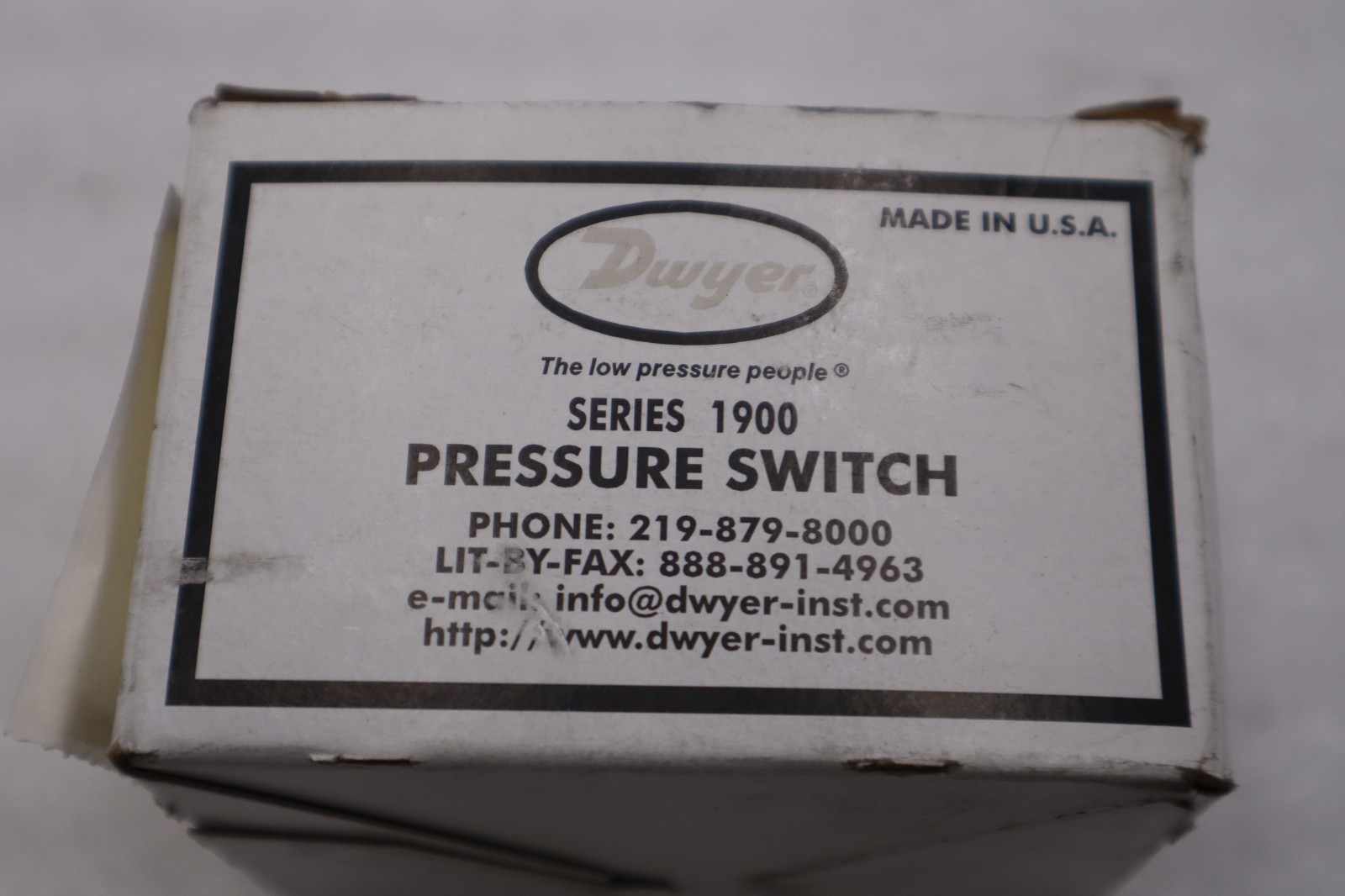 DWYER 1910-5 PRESSURE SWITCH, DIFFERENTIAL SERIES 1900 – STOCK 3837CC