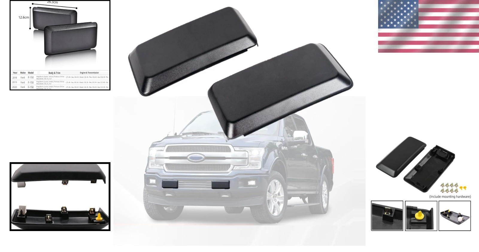 Bumper Guard Pad Compatible With Ford 2018-2020 F150 Front Bumper Cover Trim …