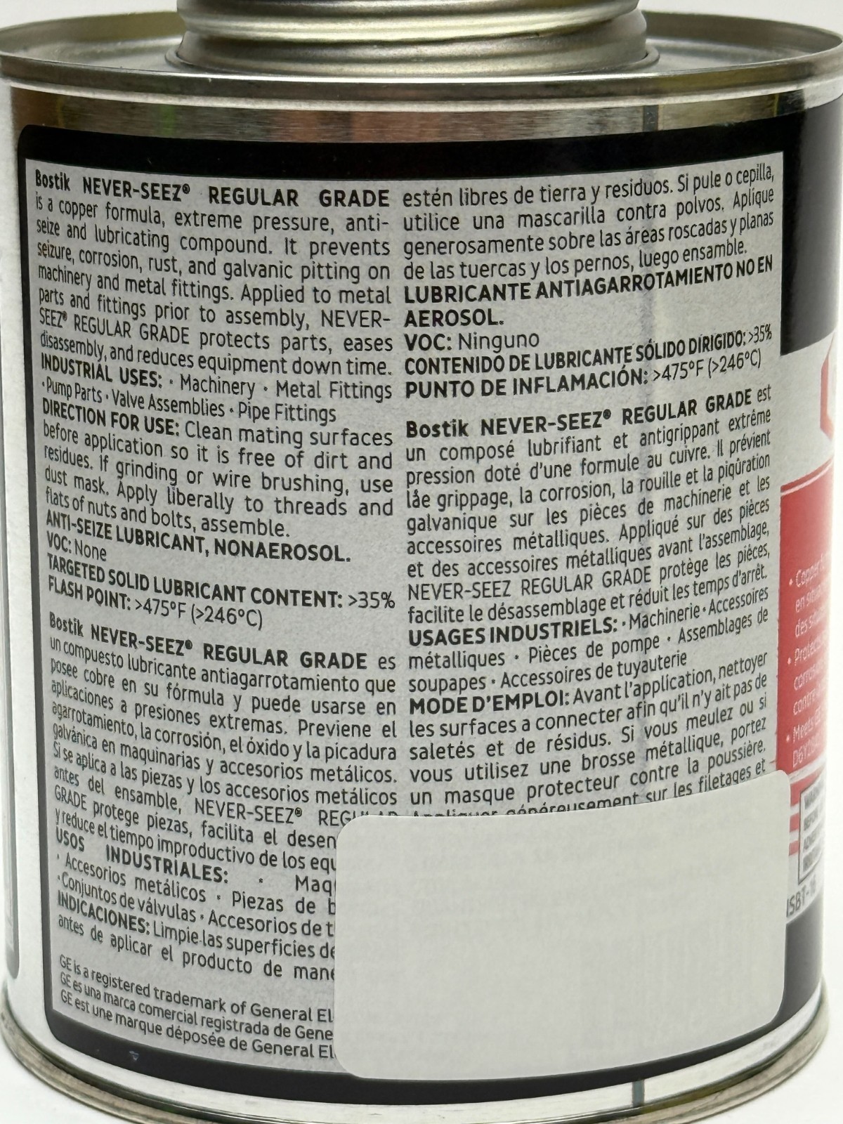 Bostik Never-Seez Regular Grade 8 oz Brush-Top Can Anti-Seize Lubricant