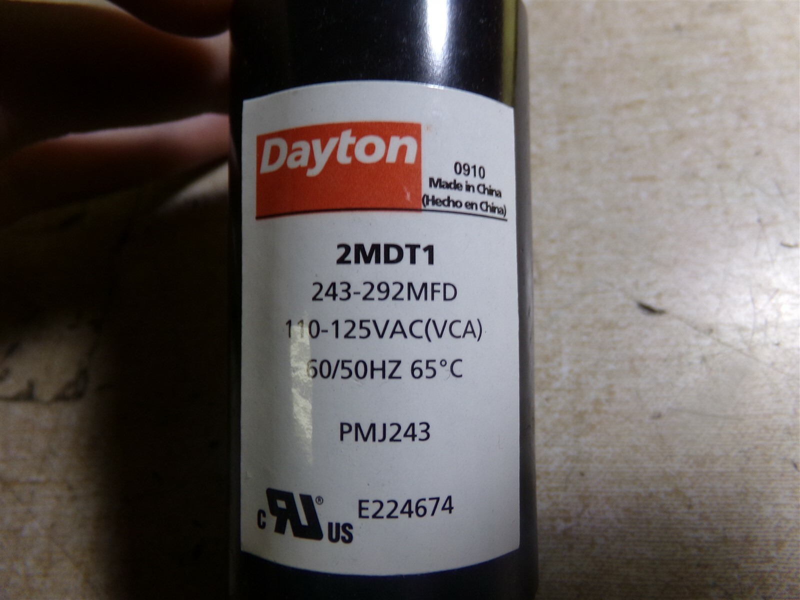 NEW Dayton 2MDT1 243-292MFD Round motor Start Capacitor *FREE SHIPPING*