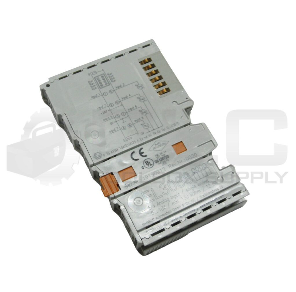 BECKHOFF EL3068 ETHERCAT TERMINAL 8 CHANNEL 0-10V