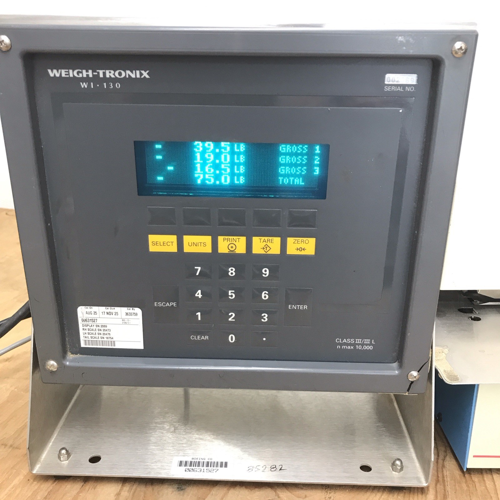 WEIGH-TRONIX WI-130 WEIGHT INDICATOR Cap 100,000 With Printer Wp – 250 ￼