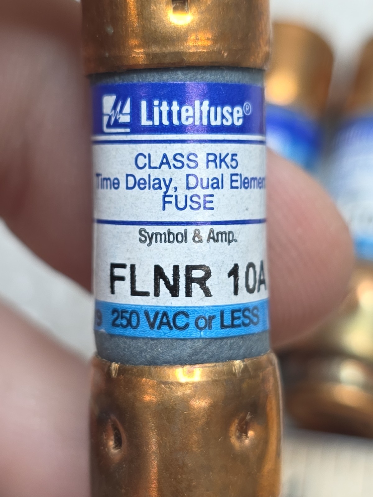 Littelfuse FLNR 10A (Lot of 5 PCS) 10Amp Class RK5 Time Delay Fuse 250VAC-New N