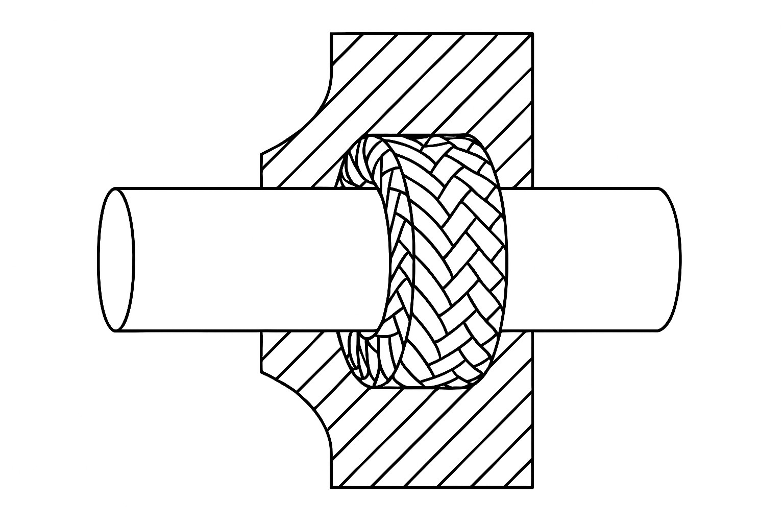Style 344BIL Teflon Mechanical Pump & Valve Packing, 1/2″ SQUARE 10 FOOT LENGTH