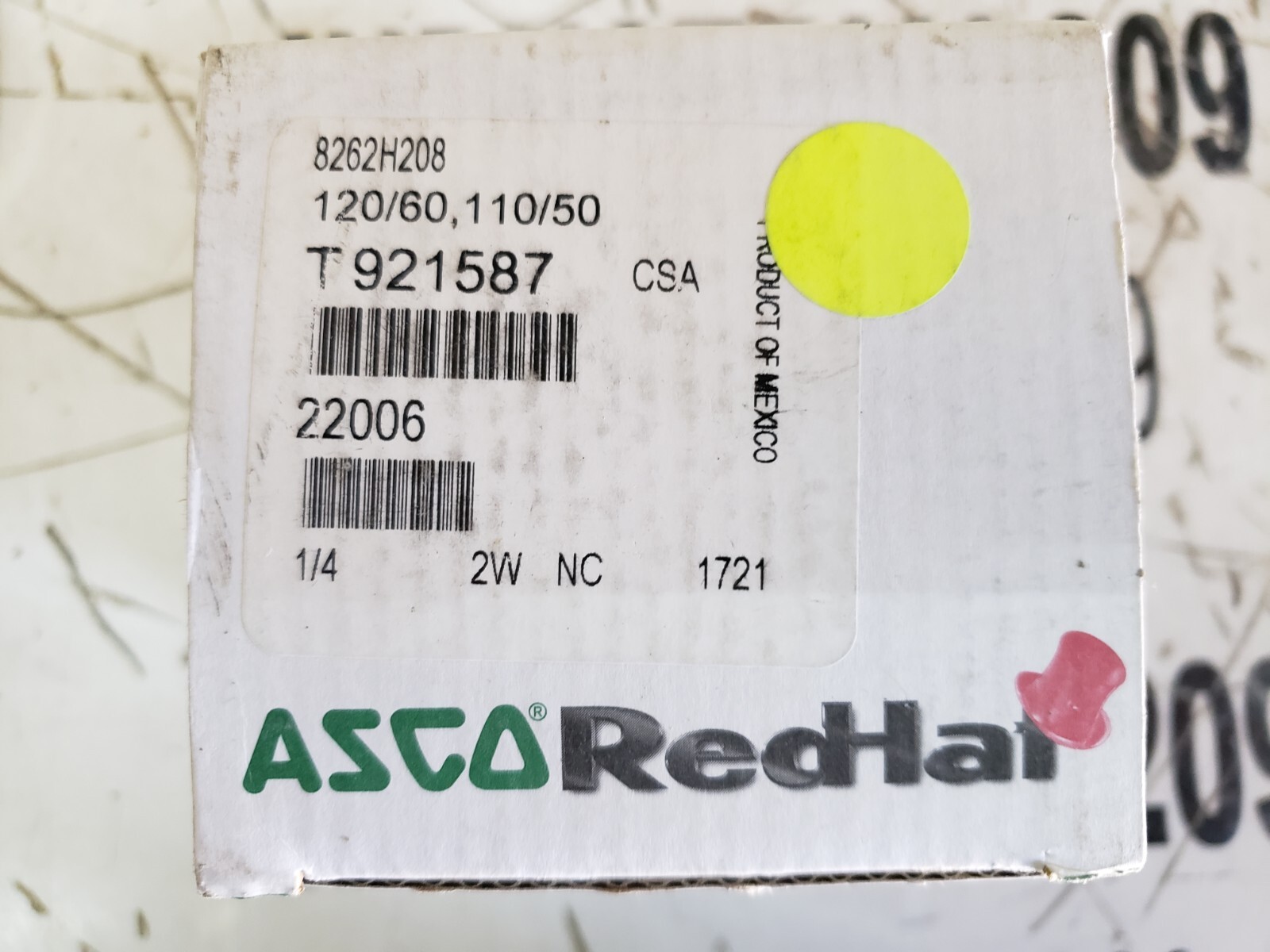 ASCO 8262H208 PILOT VALVE NEW IN BOX