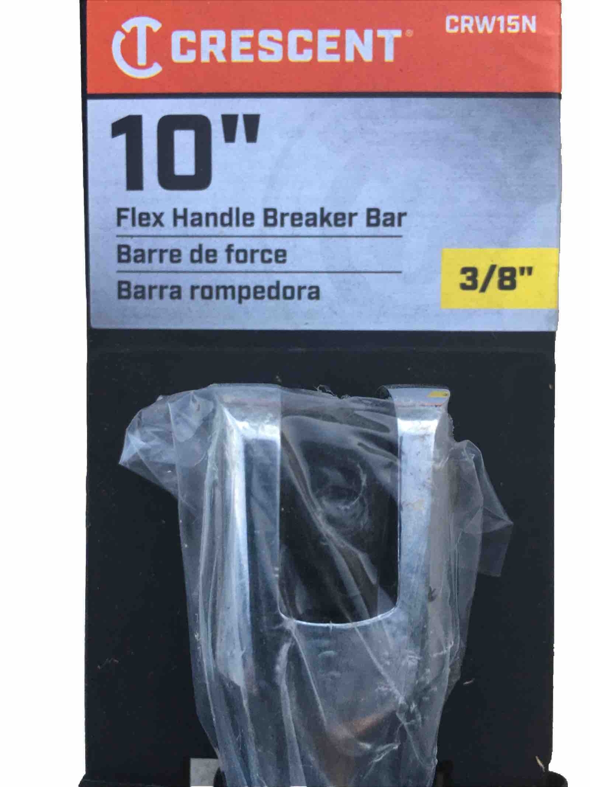 Crescent CRW15N Breaker Bar: Polished Chrome Finish,