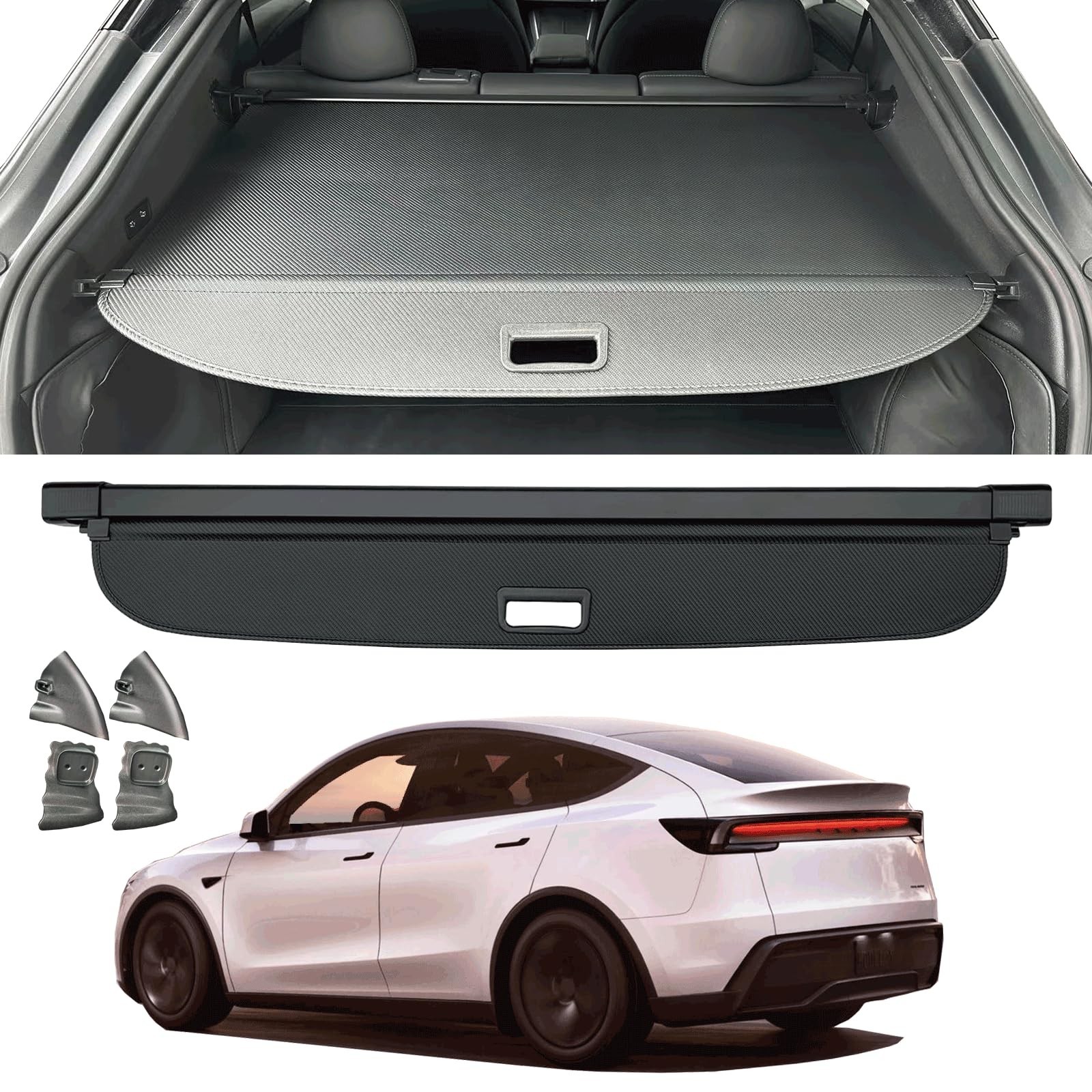 Retractable Trunk Cover Compatible with 2025 2026 Tesla Model Y Juniper Cargo…