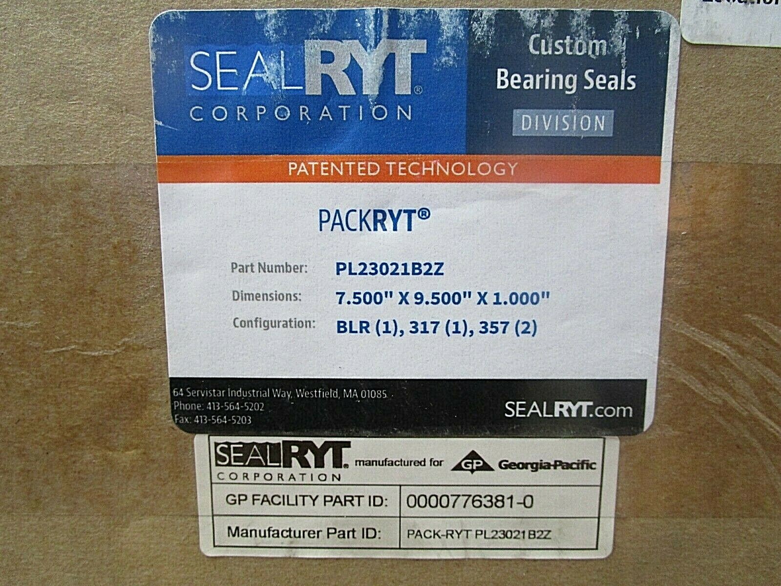 Sealryt PL23021 B2Z, 7 1/2″ x 9 1/2″ x 1″, Packryt-BLR