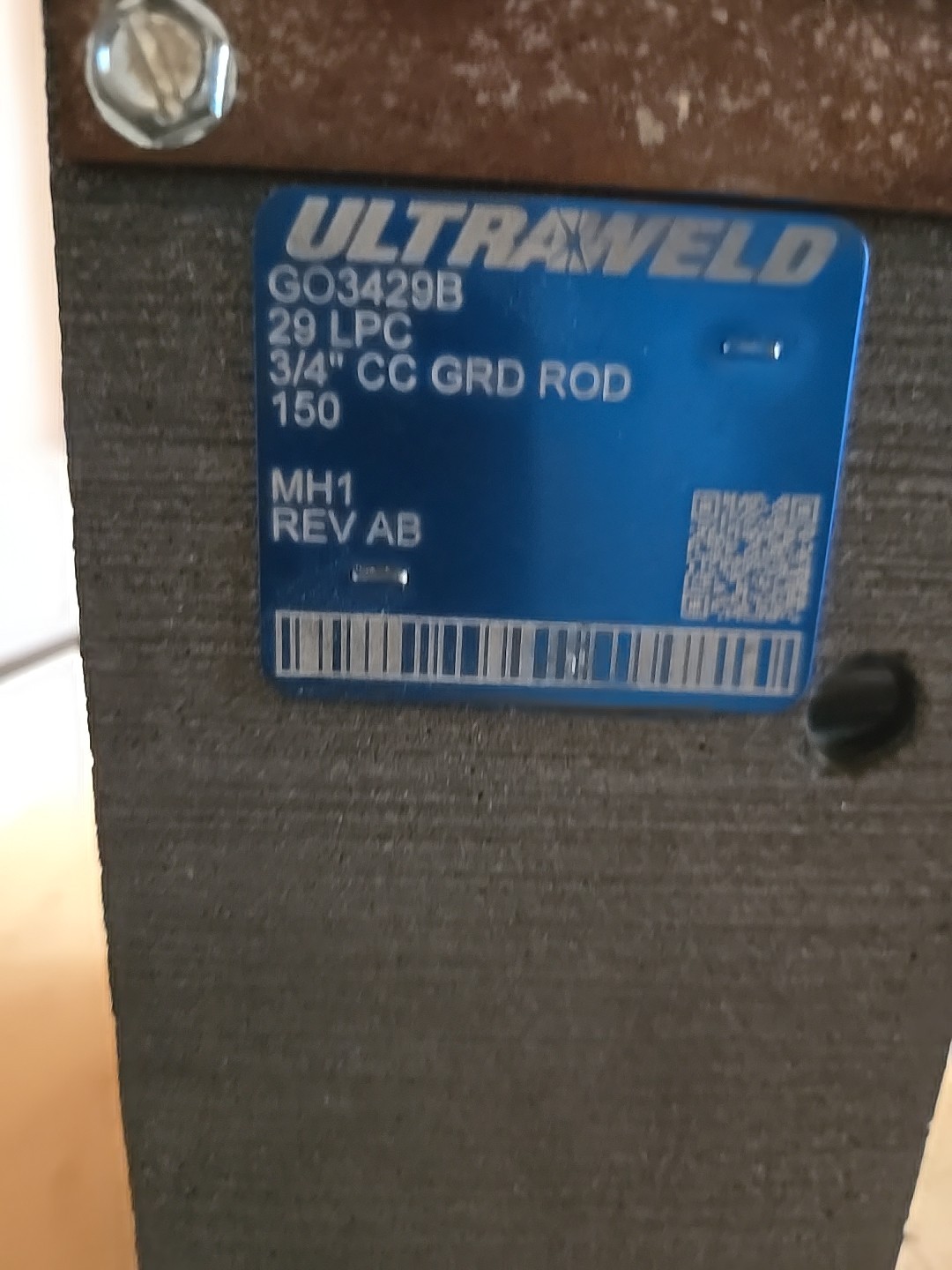 ULTRAWELD VA4/0B 4/0 STR TO VERTICAL STEEL.