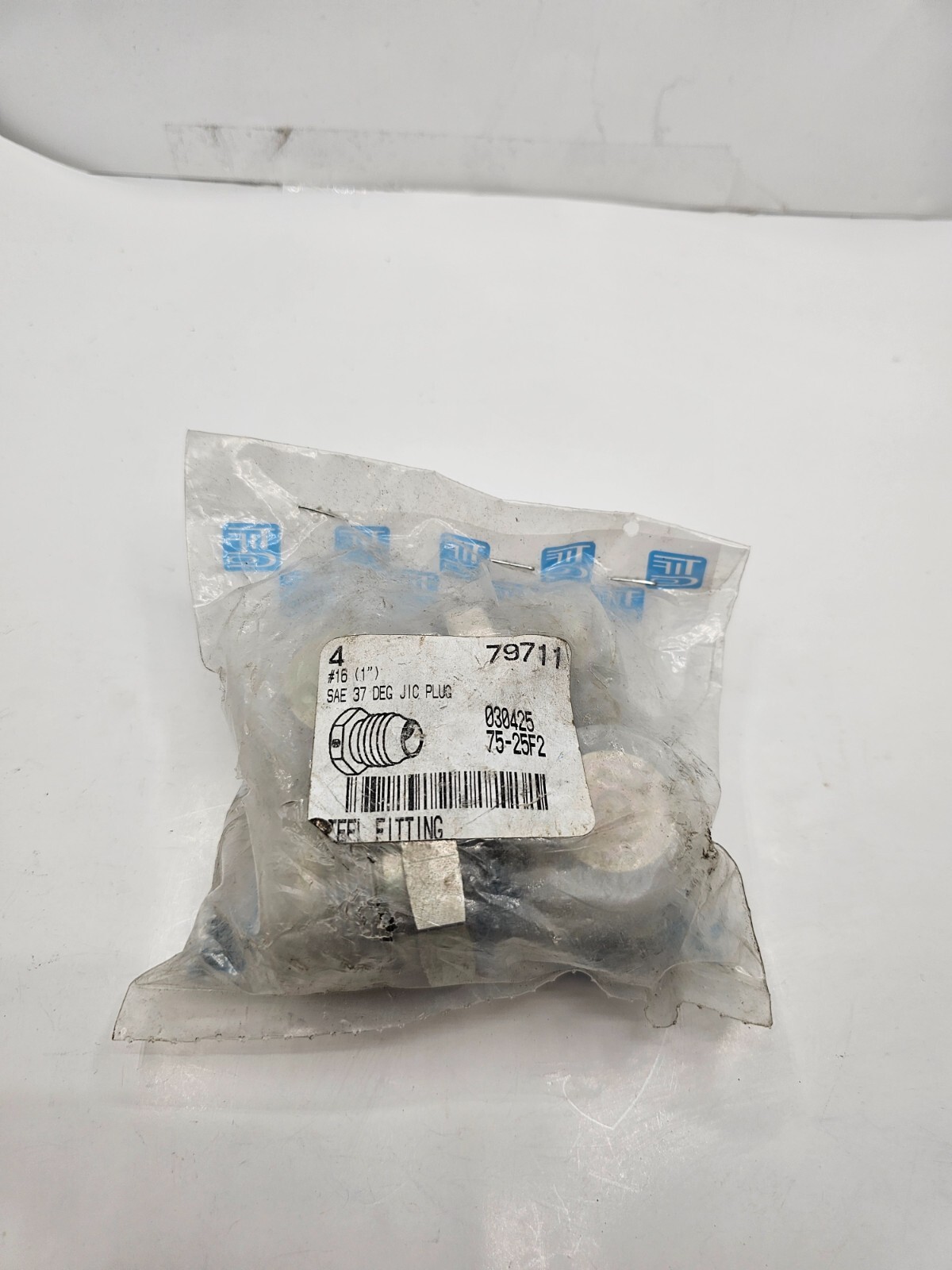 ( QTY 4 ) 1” JIC 37 Degree Flare Male Plug Jic Plug Steel Fitting 79711