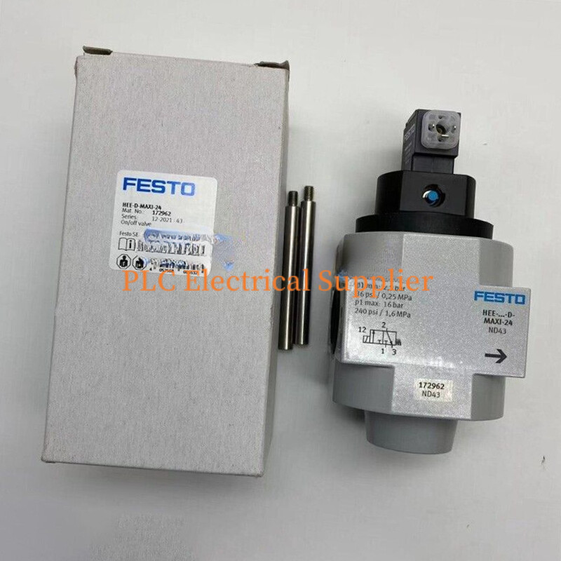 1X NEW FOR FESTO Air Supply Safety Start Valve HEE-D-MAXI-24 172962 On/Off Valve
