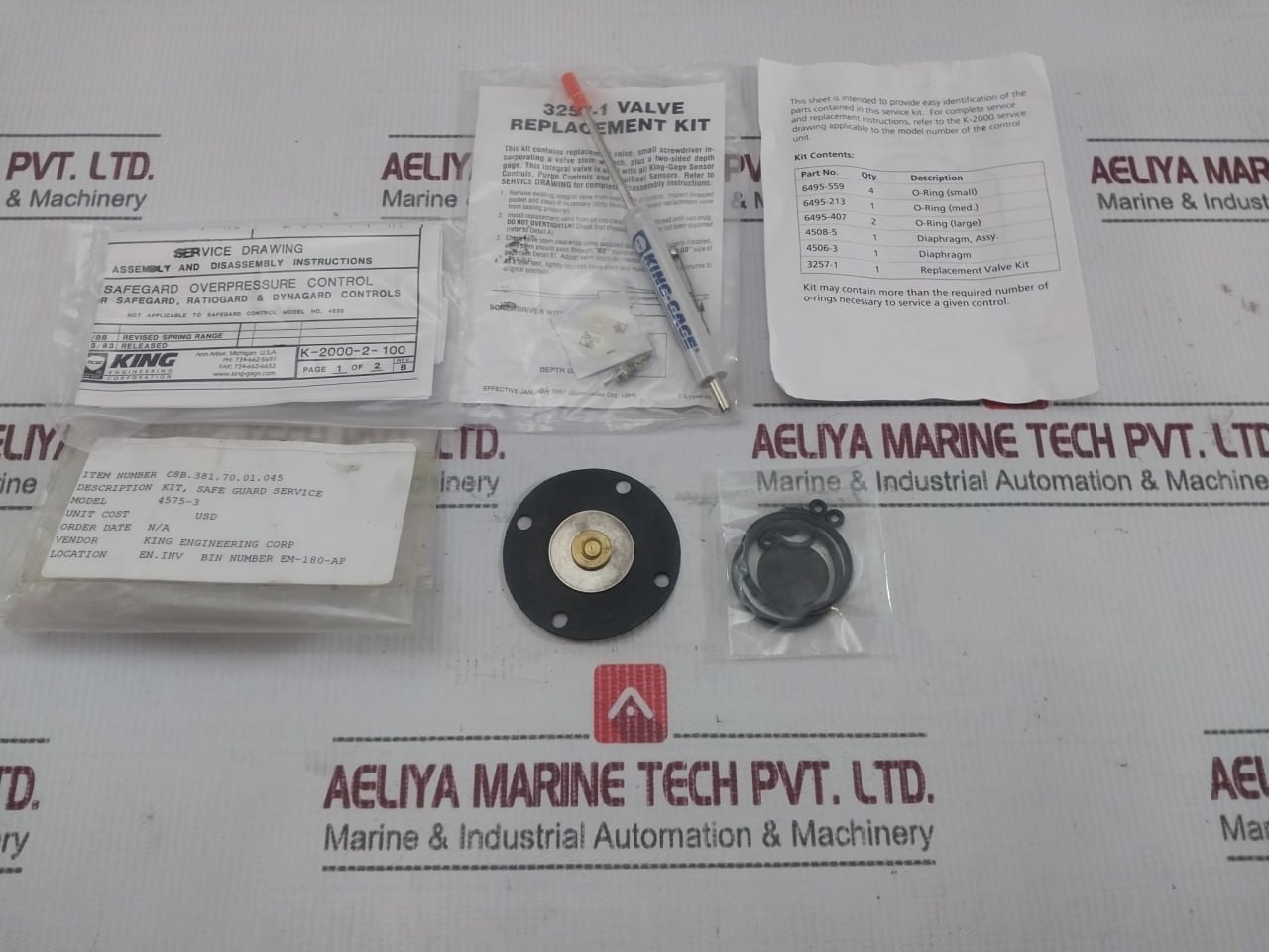 KING ENGINEERING 7334-2 Safe Guard Service Kit REV:B