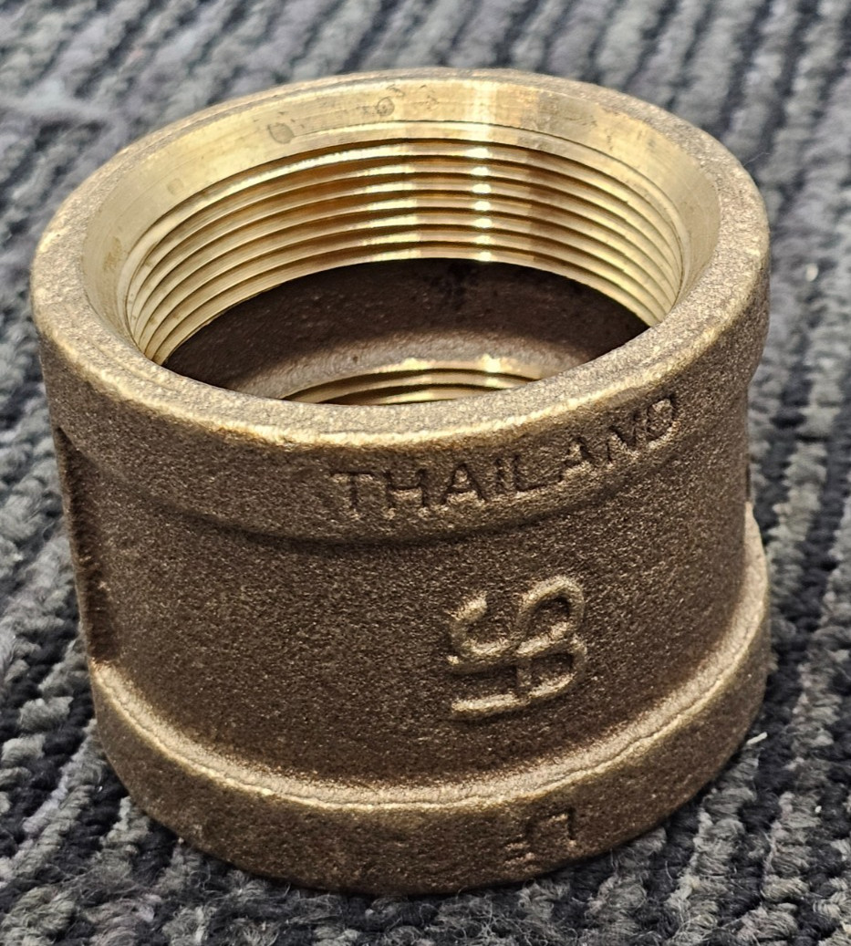 (QTY 3) Merit Brass 2 Brass Fnpt X Fnpt Class Pipe Coupling Threaded Female