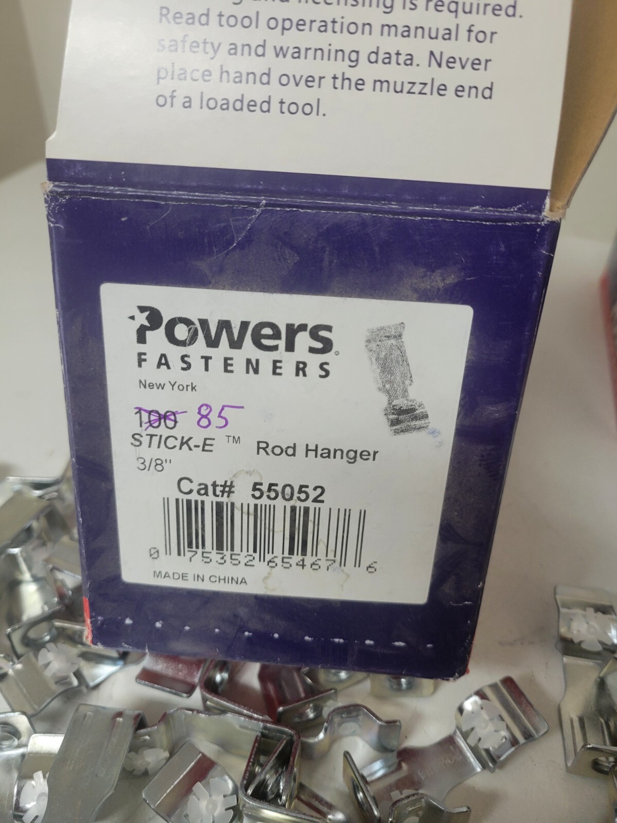 (85) Powers Fasteners Stick-E 55052 3/8″ Rod Hangers