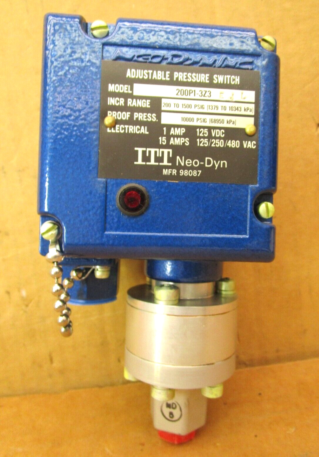 ITT Neo-Dyn 200P1-3Z3EJL Adjustable Pressure Switch 51276LR