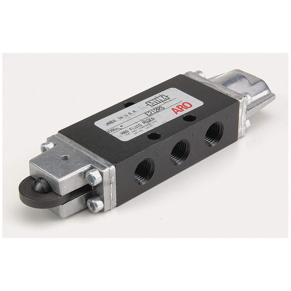 ARO E212RS Manual Air Control Valve, Roller, Black 2G519