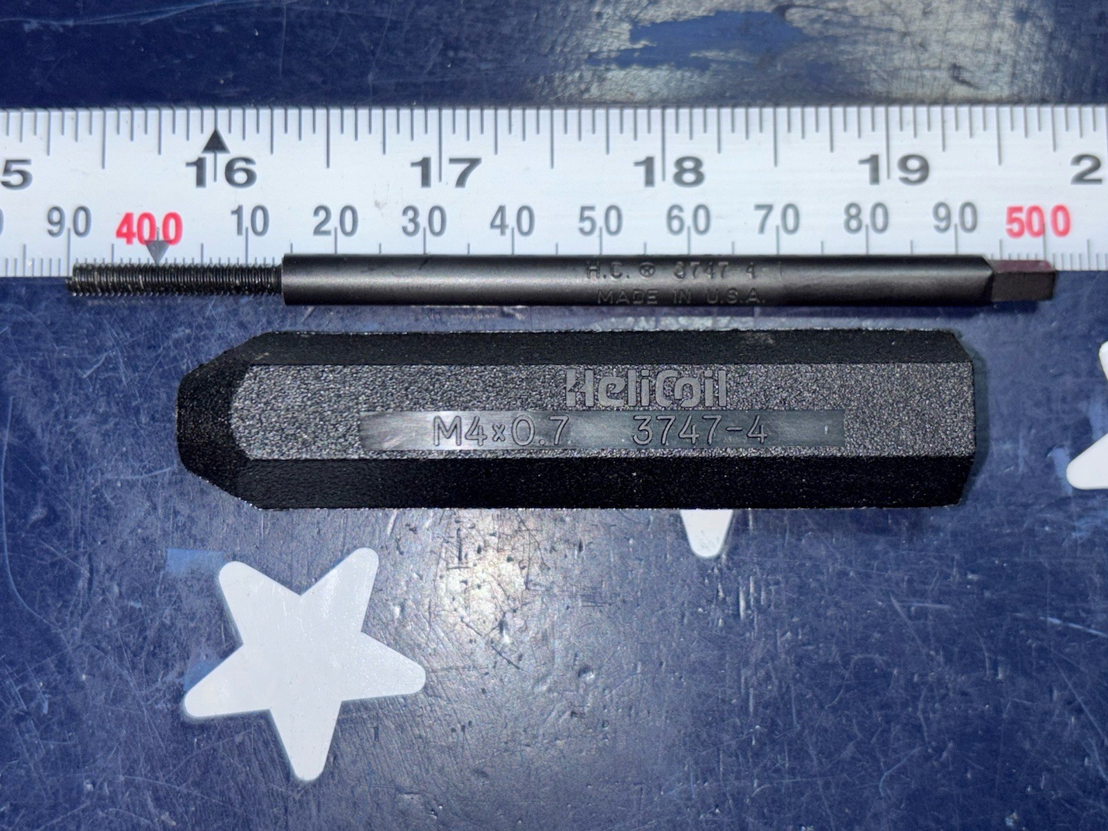 HELICOIL M4x0.7 Insert Installation Tool Prewinder for Helical Inserts 3747-4