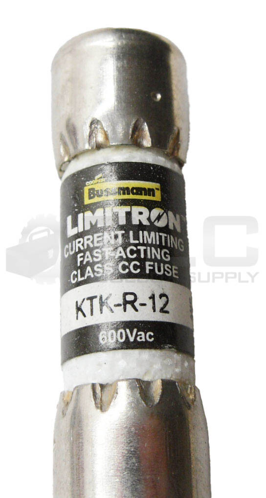 LOT OF 7 NEW BUSSMANN KTK-R-12 FAST ACTING FUSE 12A 600VAC
