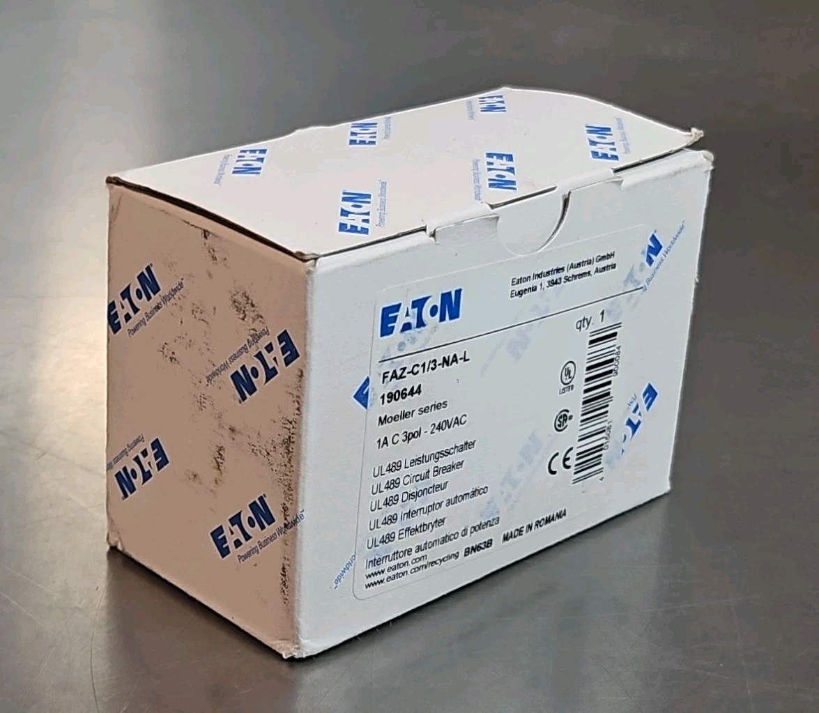 Eaton FAZ-C1/3-NA-L Circuit Breaker 1A 3P 240VAC Loc4C16