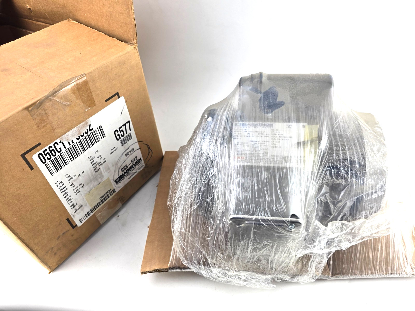 Marathon General Purpose Motor 1/4hp 1140rpm 1PH 56C Frame TEFC 56C11F5302K