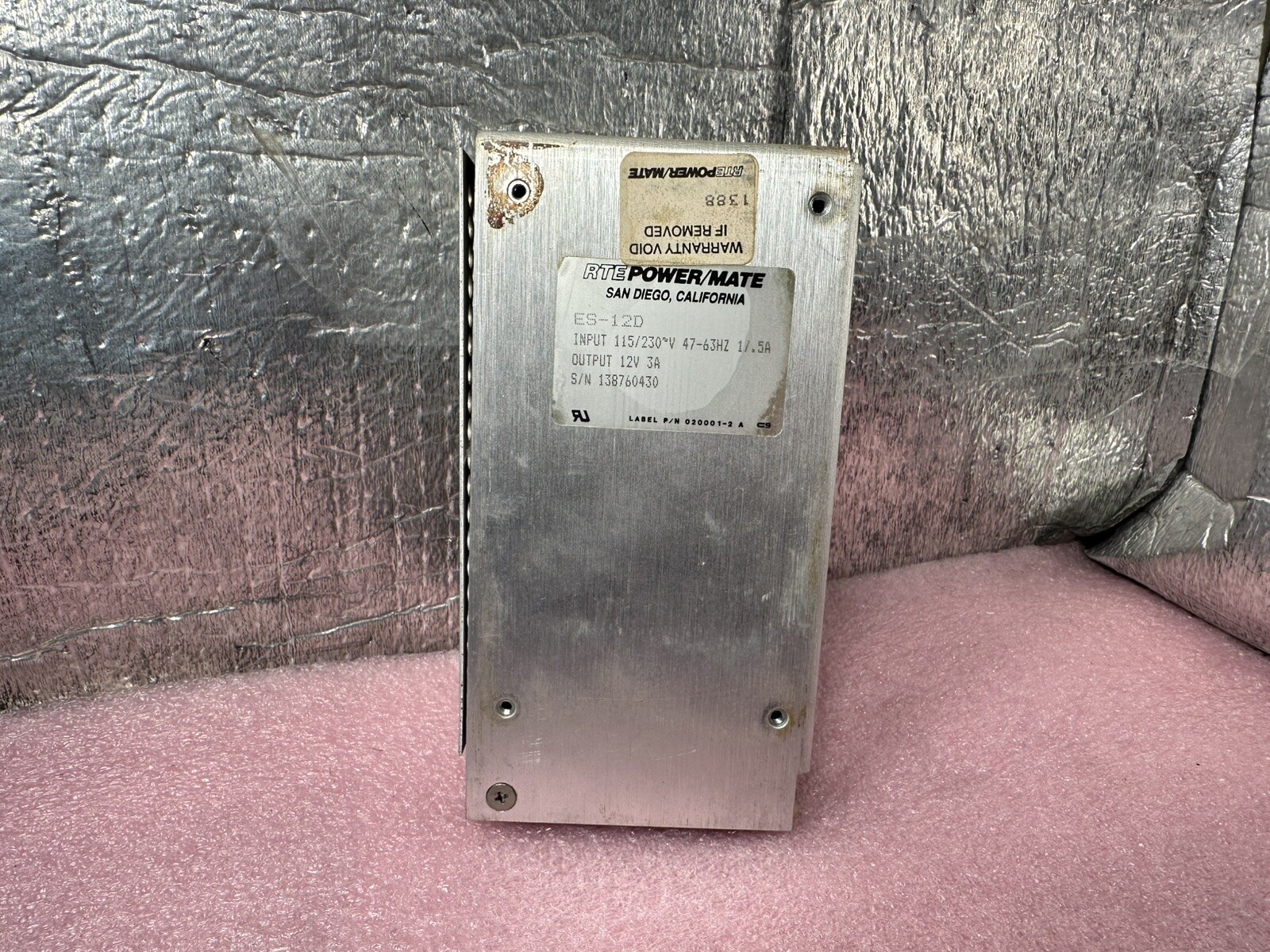 POWER MATE ES-12D POWER SUPPLY