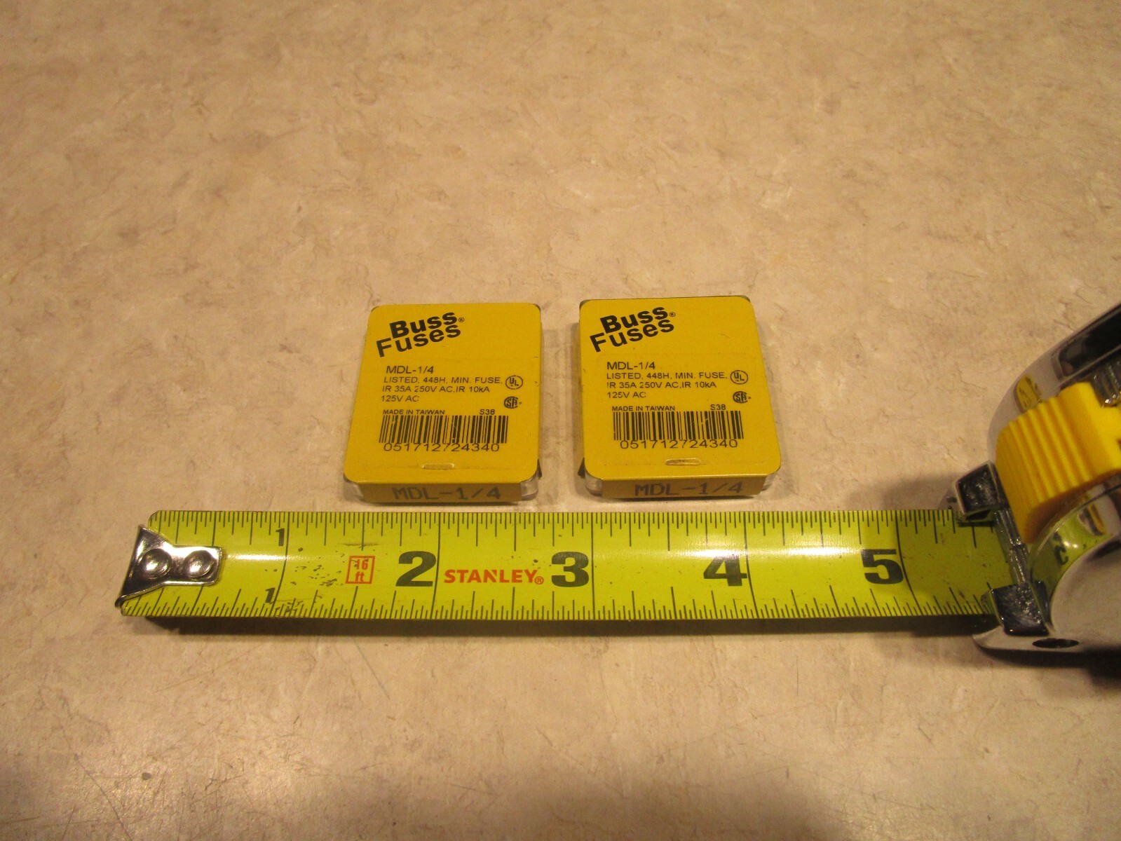 LOT OF 10 BUSSMANN MDL-1/4 FUSES, S0883