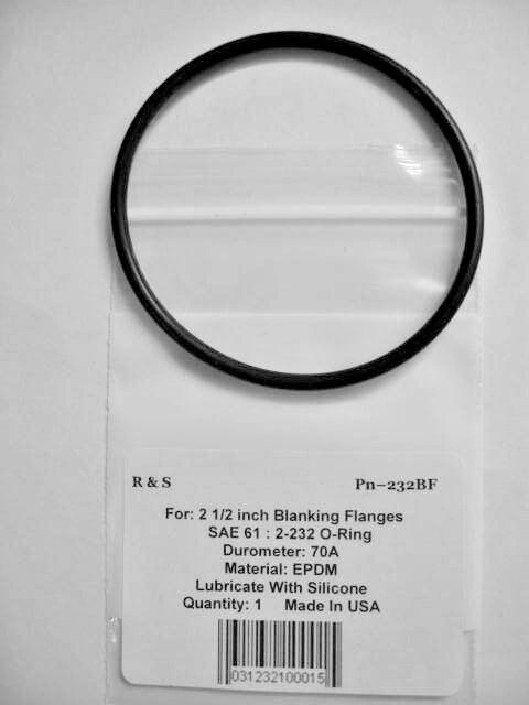 2 1/2 inch Blanking flanges + o-ring 2-228 / SAE 61 & ISO / R&S 228BF /EPDM Mat.