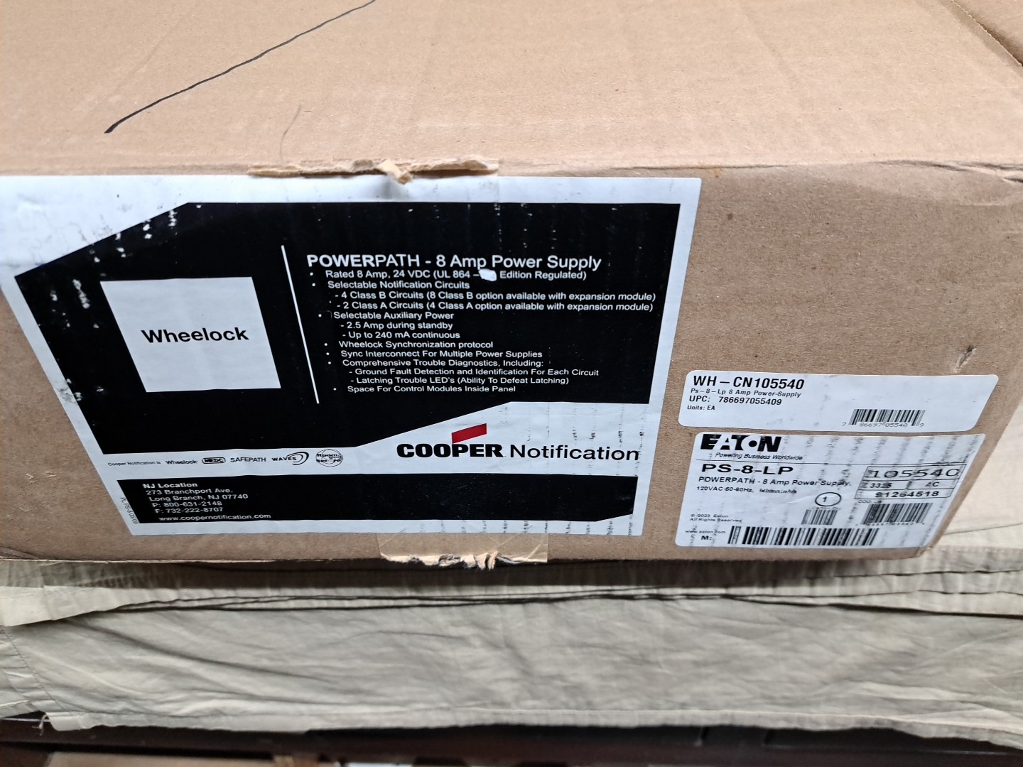 Eaton PS-8-LP WHEELOCK PowerPoint 8 Amp Power Supply New In Box FREE SHIPPING