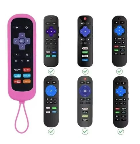 1Pc Silicone Protective Remote Control Cover For Roku TV Remote Holder Glow Case