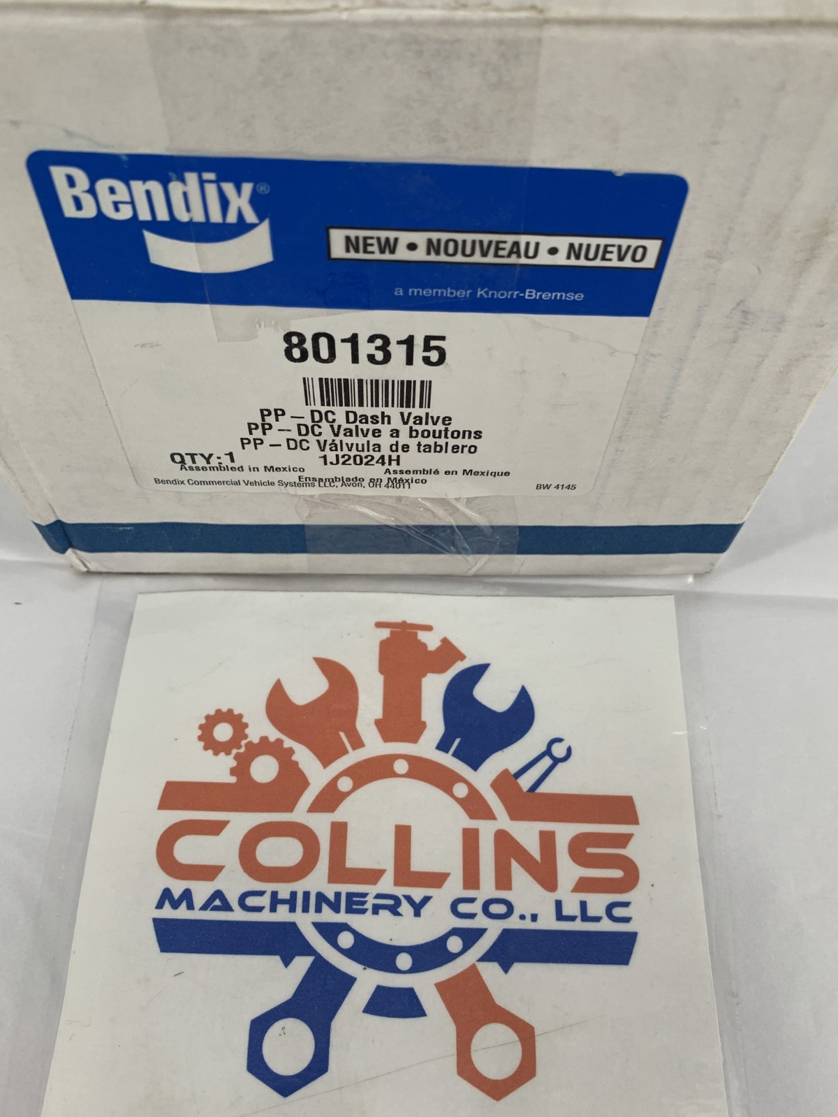 Bendix 801315 PP-DC Push/Pull Dash Control Air Brake Valve 3/8″ Push-To-Connect