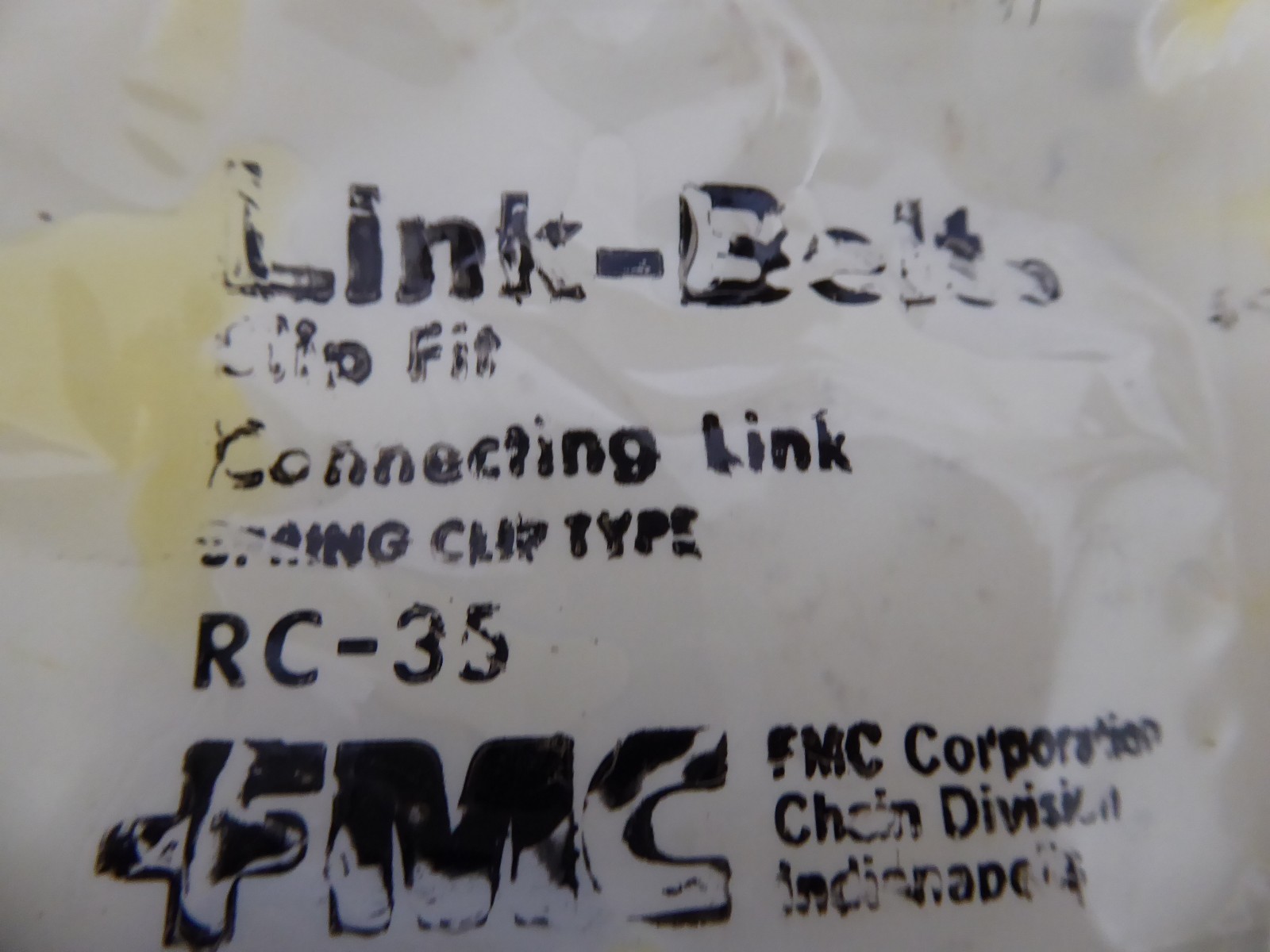 Link-Belt RC-35 Connecting Link 3/8 Pitch .2″ Roller R35SCLFPK Pack of 17