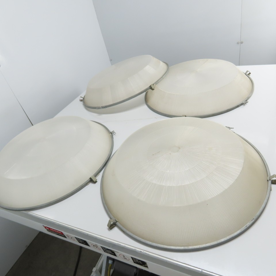 22-1/2″ OD Plastic Light Fixture Lense Cover 4″ Height Lot Of 4
