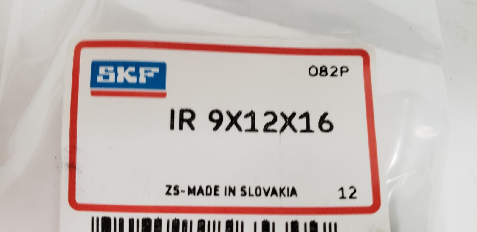 SKF IR 9X12X16 NRB-NEEDLE ROLLER BEARING, NIB