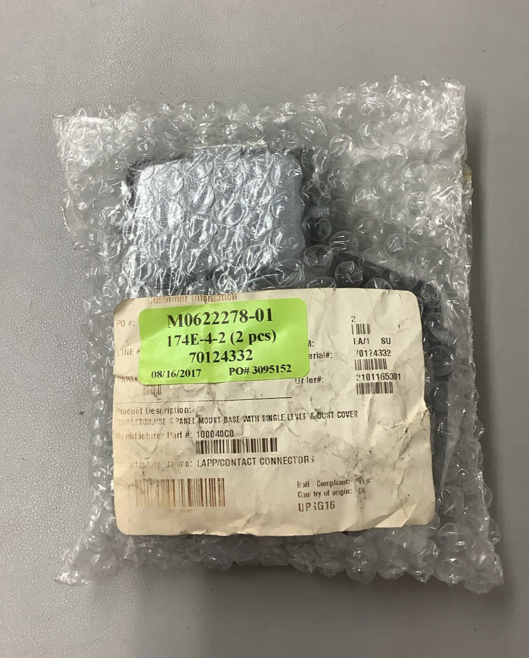 Lot of 2 Lapp Enclosures 100040C0 EPIC HB 6 Panel Mount Base (b664)