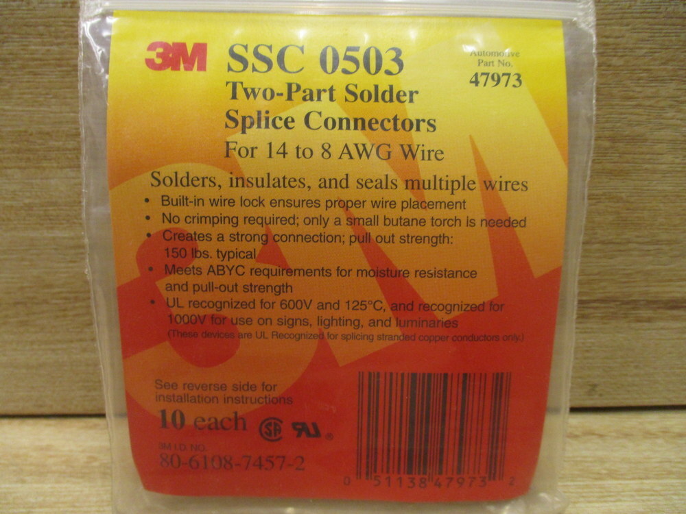 3M SSC 0503 Splice Connector SSC0503 47973 (Pack of 30)